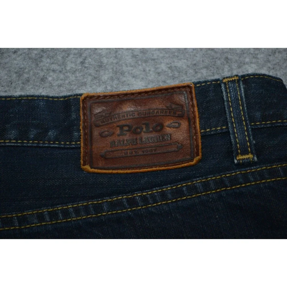 Polo Ralph‎ Lauren Jeans Mens 35X32 Blue Authentic Straight Leg Denim